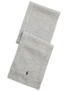 Kids Pony Wool Muffler Gray Melange 879737 005 - POLO RALPH LAUREN - BALAAN 2