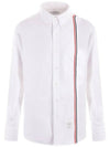 RWB Stripe Cotton Shirt White - THOM BROWNE - BALAAN 2