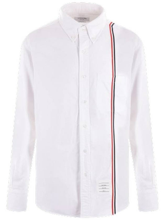 RWB Stripe Cotton Shirt White - THOM BROWNE - BALAAN 2