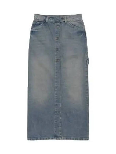 Courr ges Blue Denim Long Skirt Dirty Medium - COURREGES - BALAAN 1