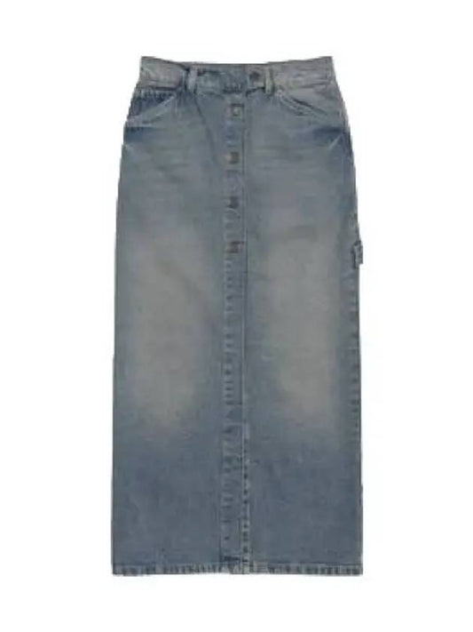 Courr ges Blue Denim Long Skirt Dirty Medium Women s - COURREGES - BALAAN 1