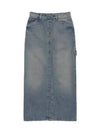 Blue Denim Long Skirt Dirty Medium 322DJU046DE00127044 - COURREGES - BALAAN 2