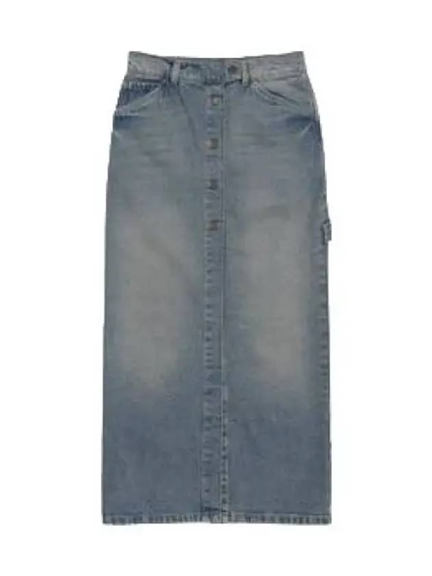 Blue Denim Long Skirt Dirty Medium 322DJU046DE00127044 - COURREGES - BALAAN 2