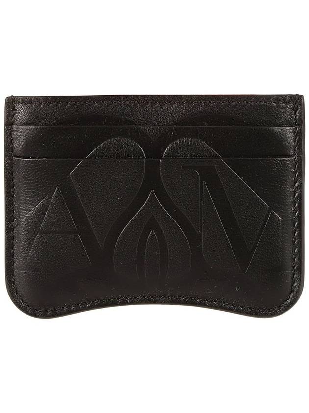 The Seal Card Wallet Black - ALEXANDER MCQUEEN - BALAAN 3