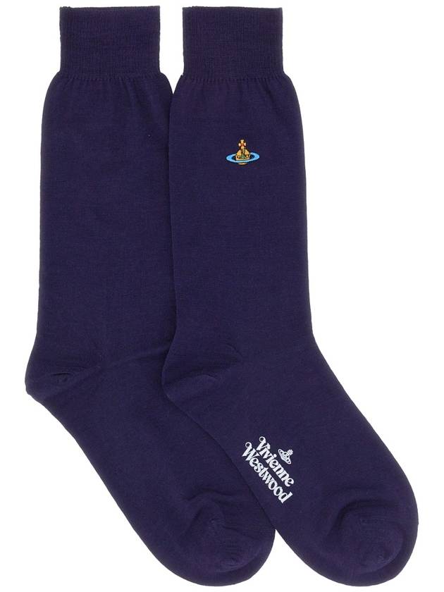 SOCKS WITH ORB EMBROIDERY - VIVIENNE WESTWOOD - BALAAN 1