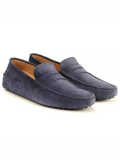 Men's Suede Gommino Driving Shoes Blue - TOD'S - BALAAN 2