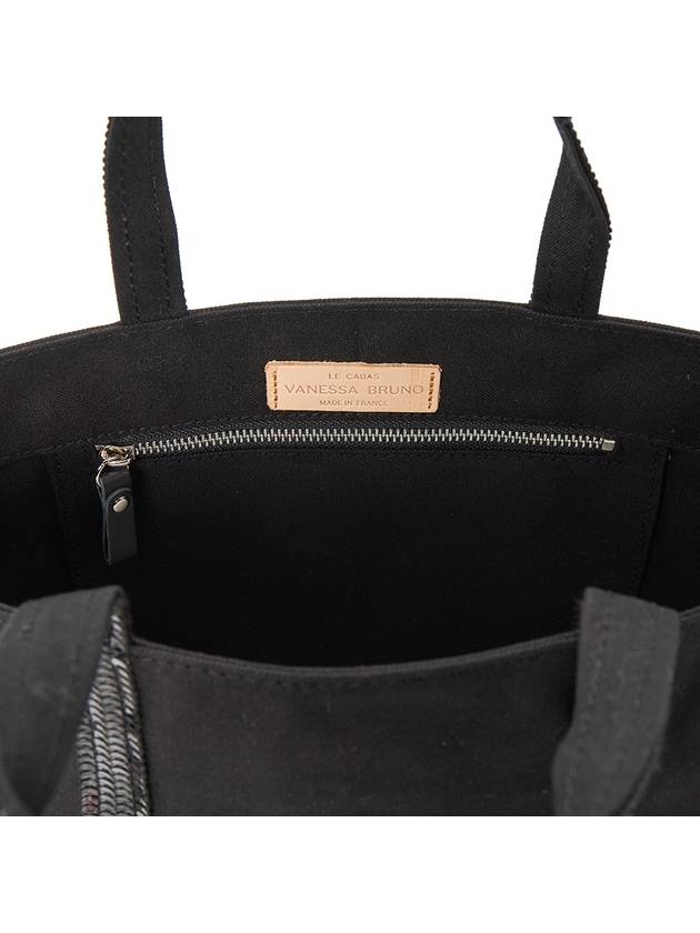 Canvas M Cabas Tote Bag Black - VANESSA BRUNO - BALAAN 8