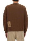 Multi-pocket Snap Crew Neck Sweatshirt Brown - TEN C - BALAAN 4