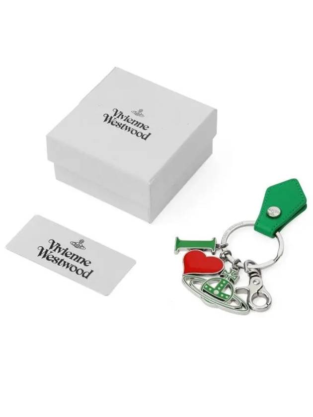 Biogreen I Love ORB Saffiano Key Holder Green - VIVIENNE WESTWOOD - BALAAN 4