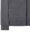 Garment Dyed Cotton Fleece Zip Up Jacket Dark Grey - STONE ISLAND - BALAAN 6