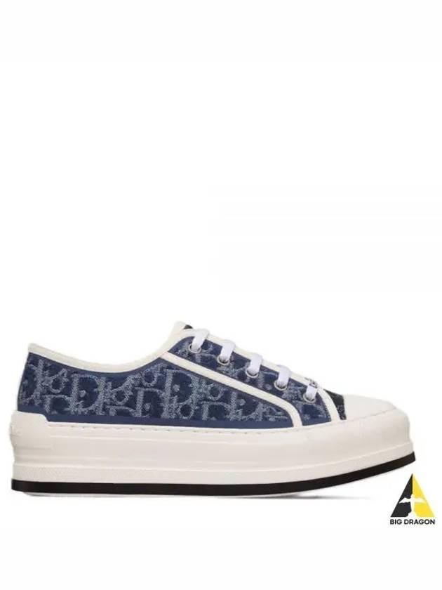 Walk'n'Dior Platform Cotton Low Top Sneaker Blue - DIOR - BALAAN 2