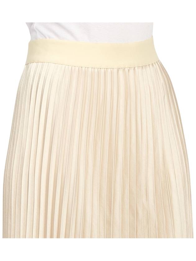 Gavino Long Pleated Skirt Beige - MAX MARA - BALAAN 10