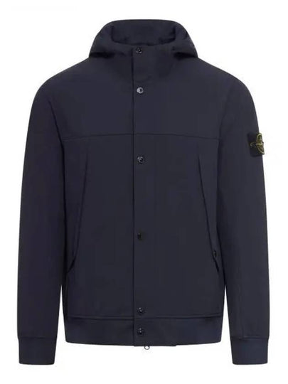 Light Soft Shell R E Dye Technology In Recycled Polyester Hooded Jacket Black - STONE ISLAND - BALAAN 2