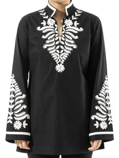 Women's Bead Embroidery Blouse Black - TORY BURCH - BALAAN 2