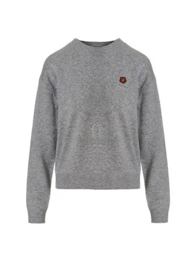 Paris Merino Wool Jumper Knit Top Misty Grey - KENZO - BALAAN 2