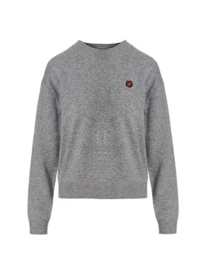 Paris Merino Wool Jumper Knit Top Misty Grey - KENZO - BALAAN 2