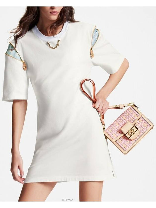 1ABYH0 Zipper Sleeve T Shirt Dress - LOUIS VUITTON - BALAAN 1