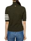 Fine Merino 4 Bar Relaxed Short Sleeve Turtleneck Green - THOM BROWNE - BALAAN 4