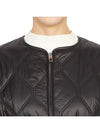 Shiny Quilted Zip-Up Jacket Black - GANNI - BALAAN 8