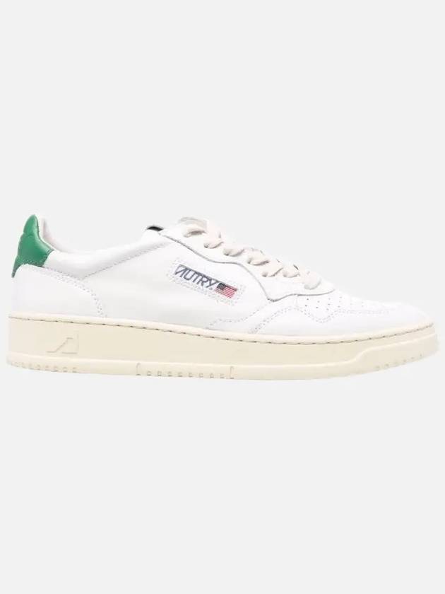 Medalist Green Tab Leather Low Top Sneakers White - AUTRY - BALAAN 3