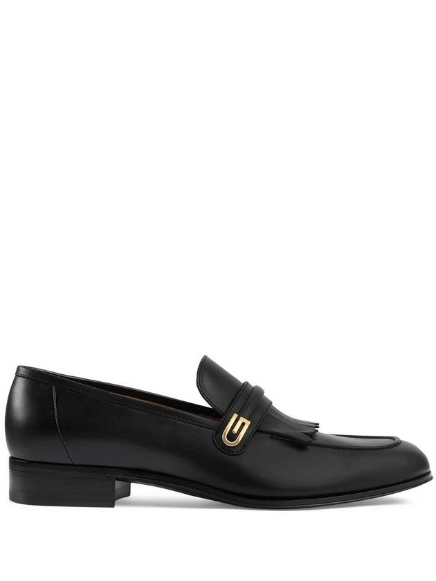 Mirror G Leather Loafers Black - GUCCI - BALAAN 2