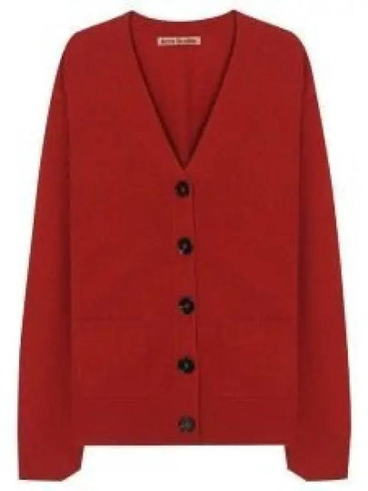 Wool Blend Cardigan Red - ACNE STUDIOS - BALAAN 2