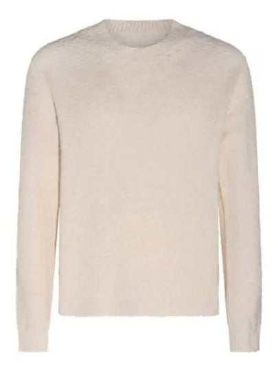 Back Stitch Crew Neck Knit Top Cream - MAISON MARGIELA - BALAAN 2