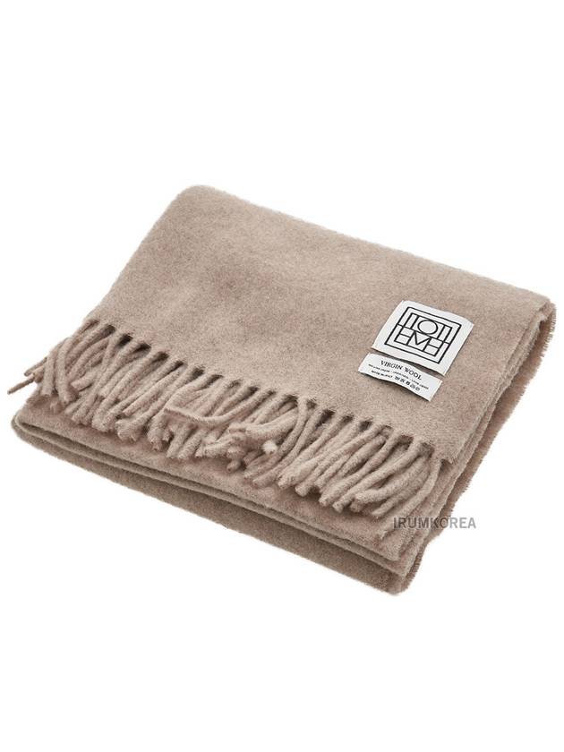 Fringe Edge Knit Muffler Beige - TOTEME - BALAAN 3