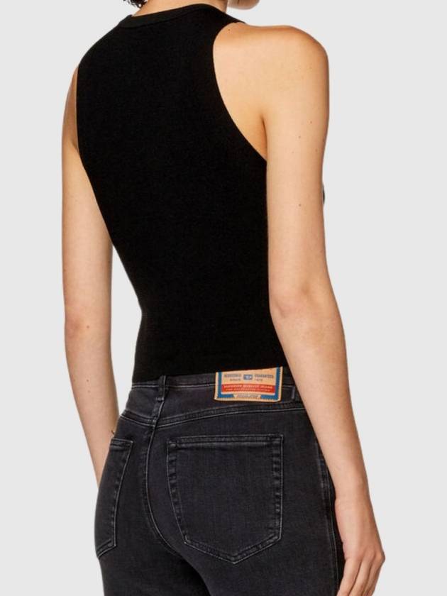 M Onerva Logo Plaque Cut Out Sleeveless Black - DIESEL - BALAAN 4