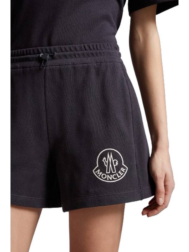 Women's Logo Print Track Shorts Navy - MONCLER - BALAAN 5