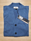 Logo Patch Cardigan Avio Blue - STONE ISLAND - BALAAN 3