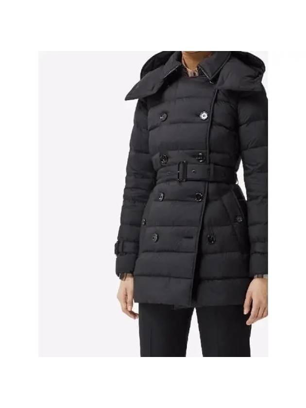 Detachable Hoodie Puffer Coat Padded Black - BURBERRY - BALAAN 5