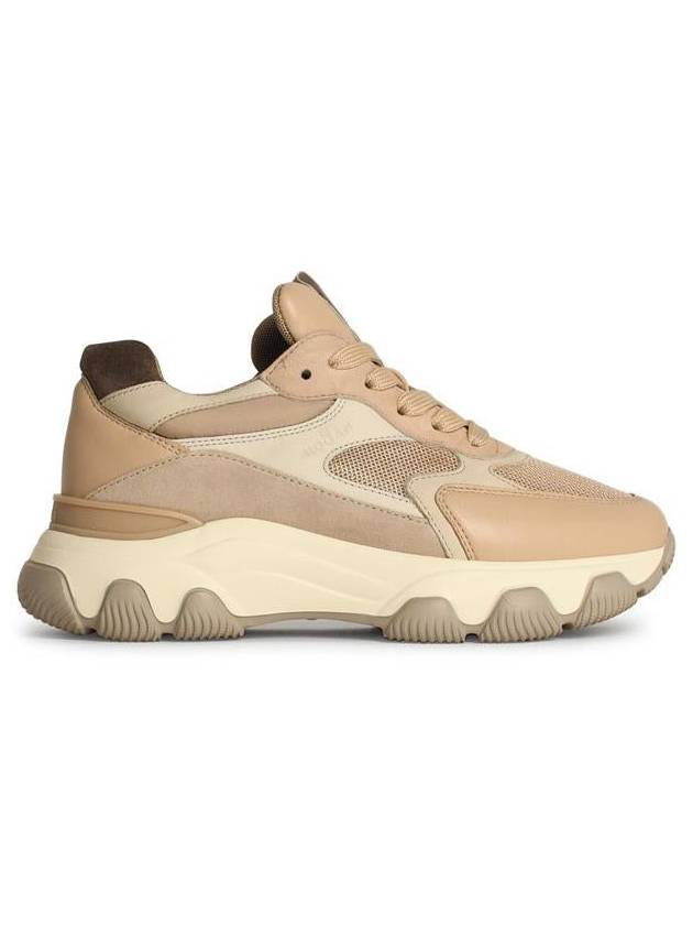 Hogan 'Hyperactive' Beige Leather Blend Sneakers - HOGAN - BALAAN 1