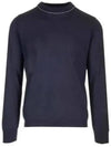 Back Stitch Crew Neck Wool Knit Top Navy - MAISON MARGIELA - BALAAN 2