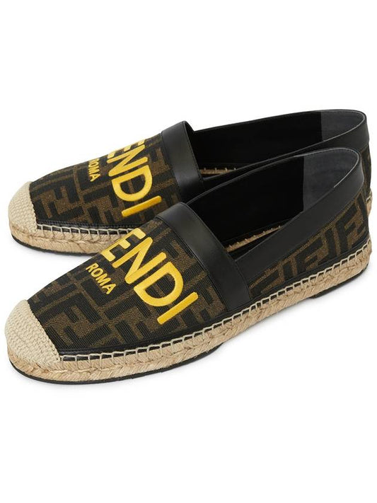 FF Monogram Print Espadrilles Brown - FENDI - BALAAN 2