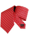 Silk Neck Tie Red - SALVATORE FERRAGAMO - BALAAN 4