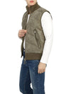 Panel Suede Quilted Padding Vest Dark Olive - TOM FORD - BALAAN 9