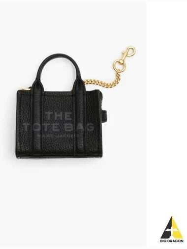 Leather The Nano Tote Charm Black MBACW23001BKX - MARC JACOBS - BALAAN 1