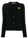 Comme Women s Gold Heart Waffen Cardigan Black AZ N049 051 1 - COMME DES GARCONS - BALAAN 2