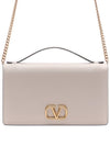 V Logo Signature Chain Cross Bag Ivory - VALENTINO - BALAAN 3