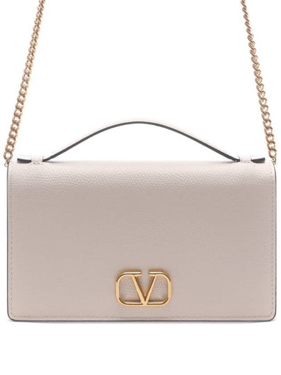 V Logo Signature Chain Cross Bag Ivory - VALENTINO - BALAAN 2