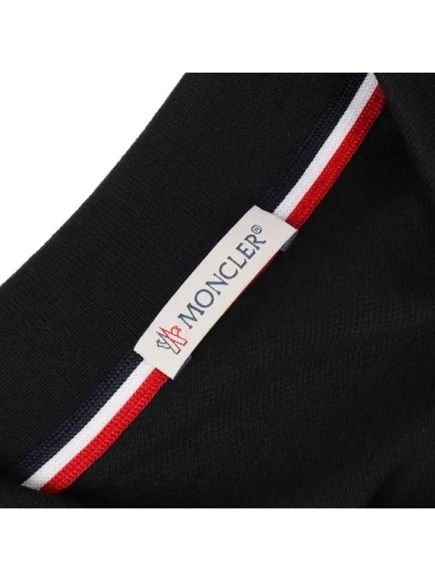 Logo Patch Cotton Polo Shirt Navy - MONCLER - BALAAN 5