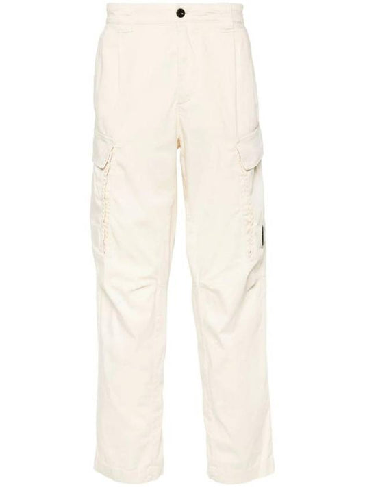 Stretch Sateen Loose Cargo Straight Pants Beige - CP COMPANY - BALAAN 1