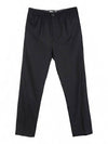 Band Crop Slim Fit Straight Pants Black - AMI - BALAAN 11