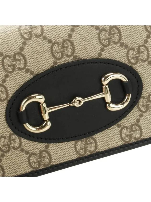 Horsebit 1955 Chain Long Wallet Black Beige - GUCCI - BALAAN 6