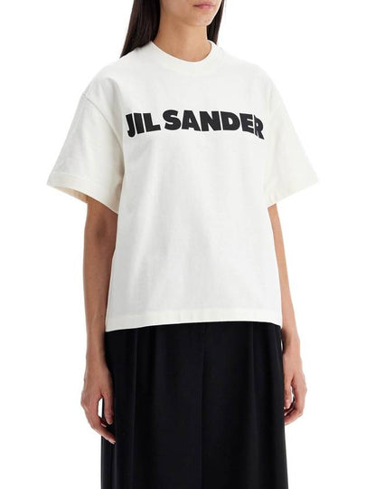 t-shirt with logo print - JIL SANDER - BALAAN 2