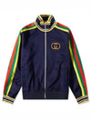 Track Jersey Sweat Zip-up Jacket Blue - GUCCI - BALAAN 2