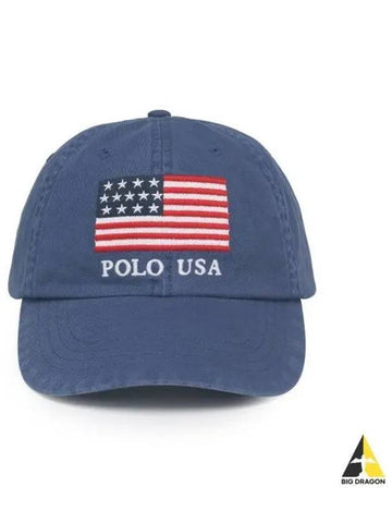 flag chino ball cap navy - POLO RALPH LAUREN - BALAAN 1