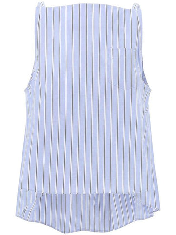 Poplin Camisole Blouse Stripe Blue - SACAI - BALAAN 1