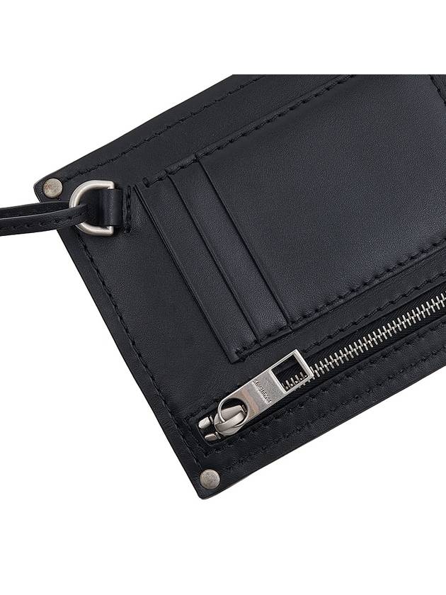 Meunier Envelope Leather Half Wallet Black - JACQUEMUS - BALAAN 9